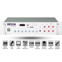 DEXUN PA 2525 120Watt / 100V Hat Trafolu 6 Bölge Volum Kontrollü USB-FM