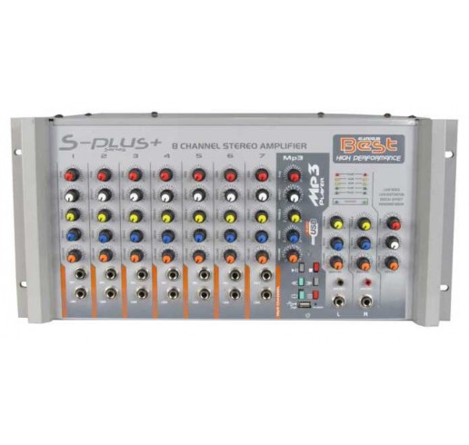 BEST PLUS AN300SU 8 Kanal 2×300 Watt Usb li Stereo Anfi Mixer